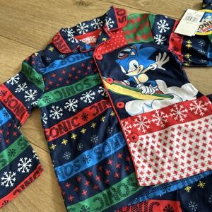 Sonic Hedgehog Boys Holiday 2 Pc Pajama Set Size 4T Toddler‎